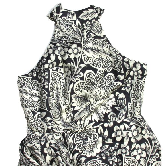 NWT J.Crew Collection Halter-tie Cupro-blend Dress in Classic Floral Print 4 - Picture 4 of 6